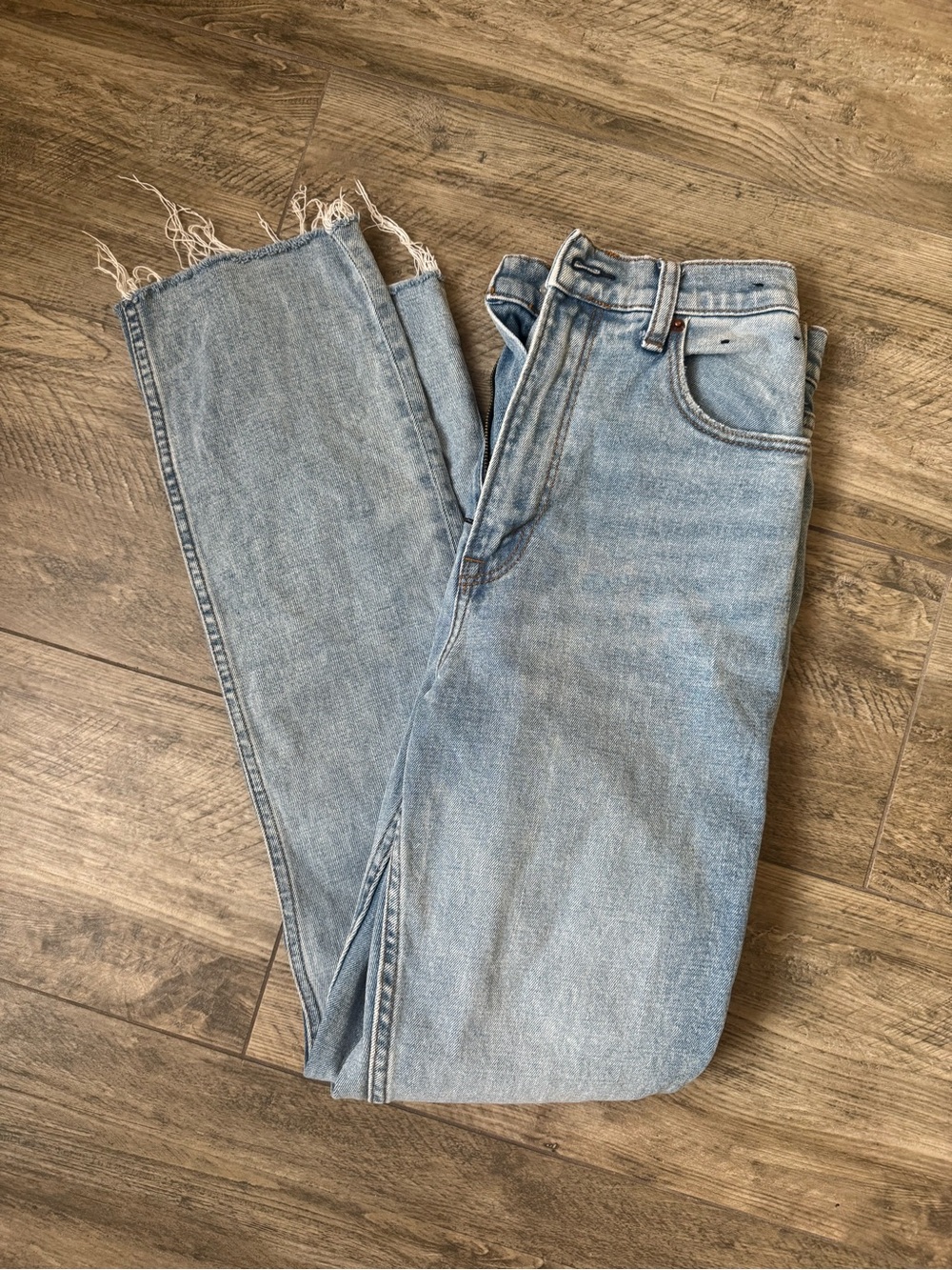 Abercrombie & Fitch Light Blue Jeans - 90s slim straight ultra high rise